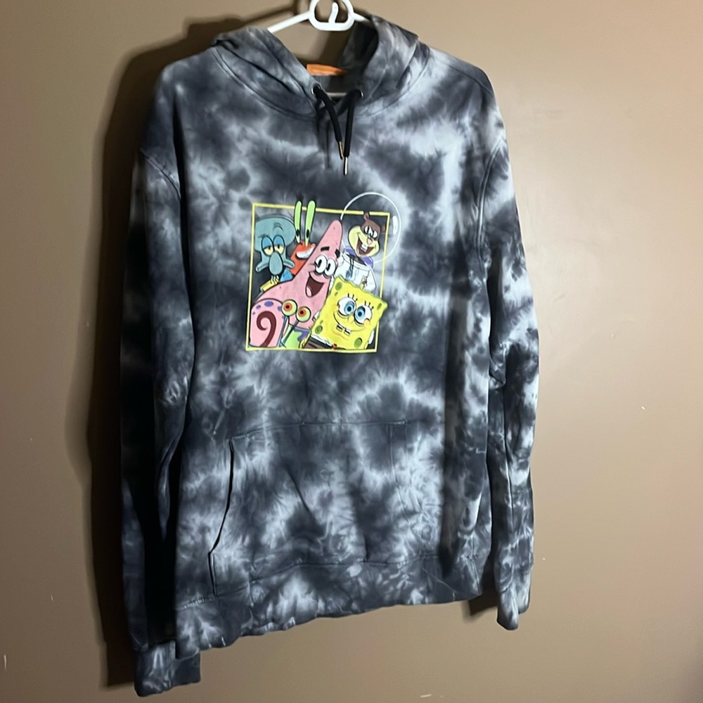 😄Sponge Bob hoodie sweatshirt Tye dye